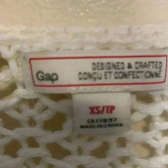 Gap Ivory 3/4 Length Long Loose Knit Sweater XS Cotton/Acrylic Blend - Picture 5 of 6